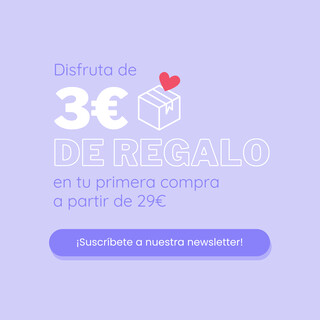 3€ DE REGALO con tu suscripción a la newsletter
